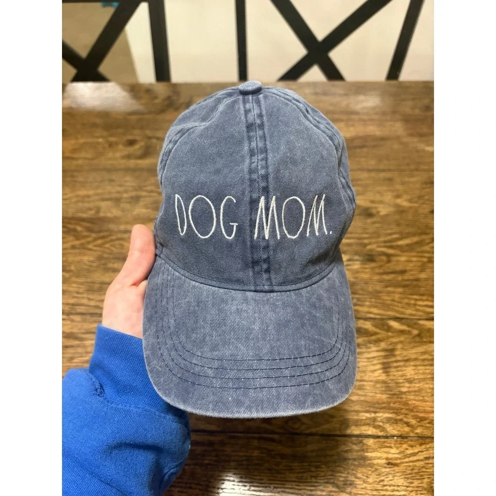 Rae Dunn Dog Mom Baseball Hat Blue Low Profile Cotton Adjustable - Picture 2 of 4
